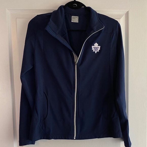NHL Level Wear Women’s Full Zip Toronto Maple Leafs Navy Top - Picture 1 of 3